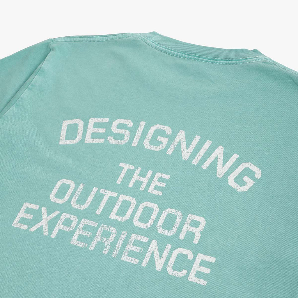 Snow Peak Recycled Cotton Dyed T-Shirt, Green, Detail Shot 4