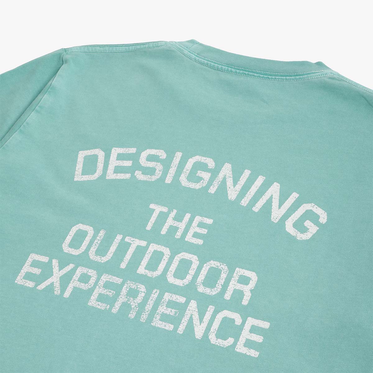 Snow Peak Recycled Cotton Dyed T-Shirt, Green, Detail Shot 4