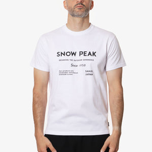 T-shirt typographique Snow Peak SP - Blanc