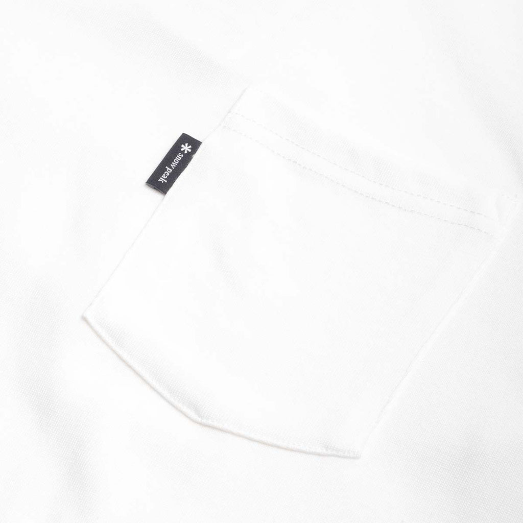 Snow Peak New Standard Pocket T-Shirt, Off White, Detail Shot 2