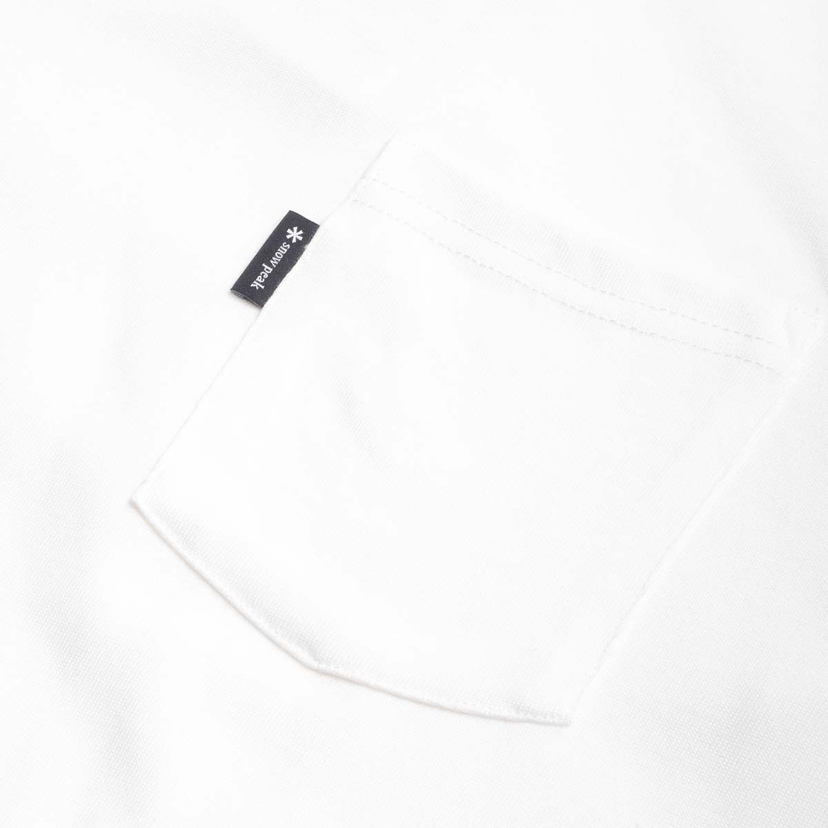 Snow Peak New Standard Pocket T-Shirt, Off White, Detail Shot 2