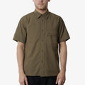 Snow Peak Takibi Light Ripstop Short Sleeve Shirt, Khaki, Detail Shot 1