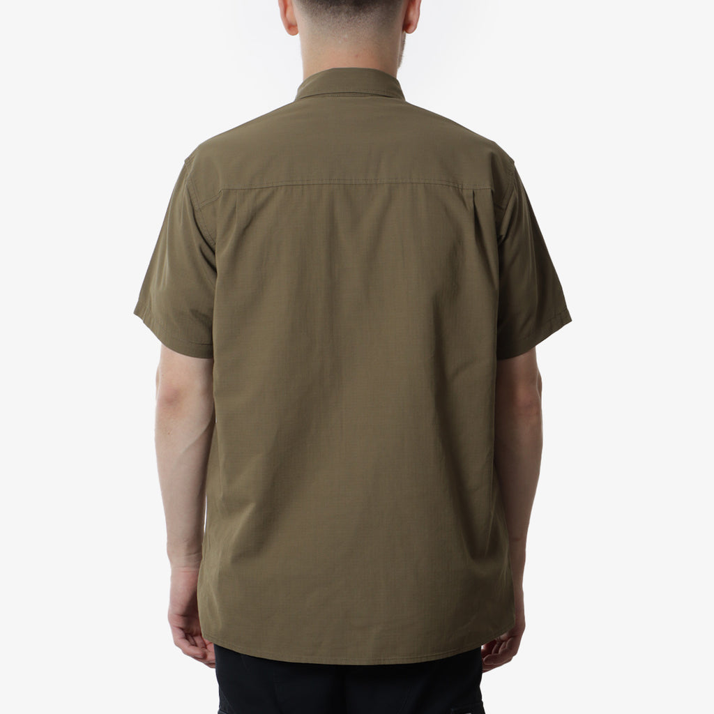 Snow Peak Takibi Light Ripstop Short Sleeve Shirt, Khaki, Detail Shot 2