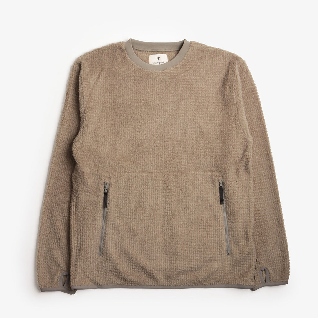 Snow Peak Thermo Control Pullover, Grey, Detail Shot 1