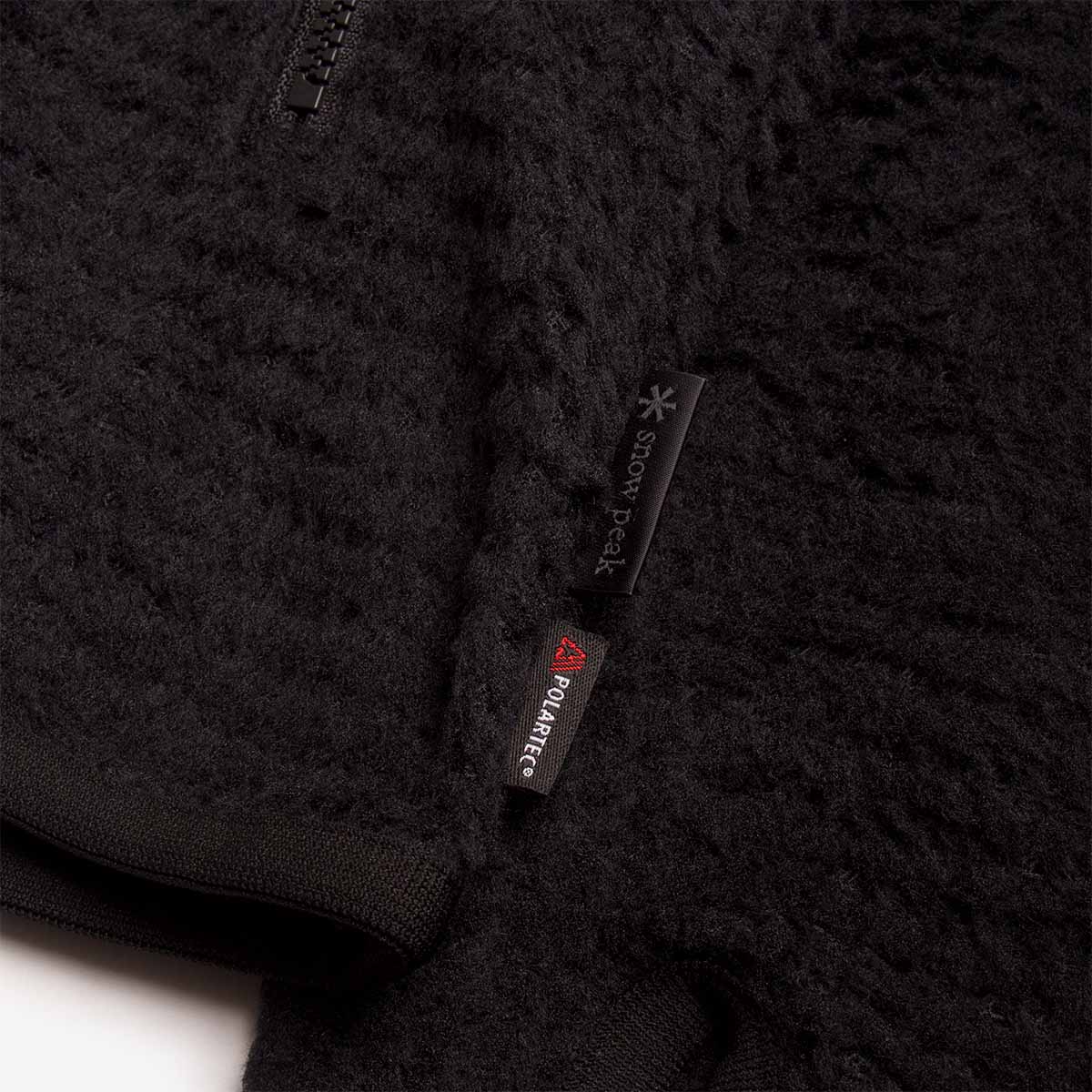 Snow Peak Thermo Control Zip Up Parka, Black, Detail Shot 3