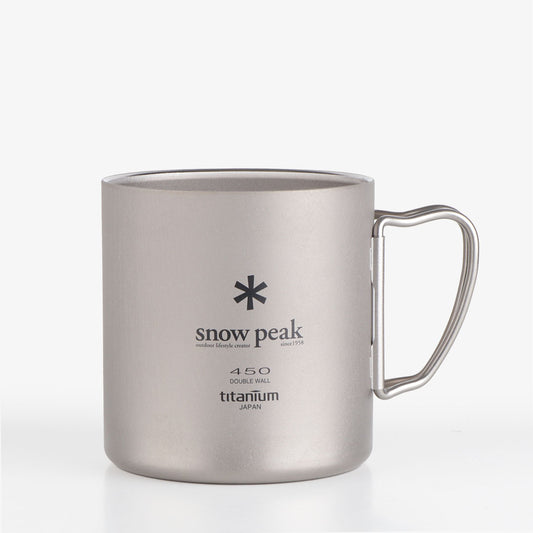Snow Peak Ti-Double Wall 450 Mug, Titanium, Detail Shot 1