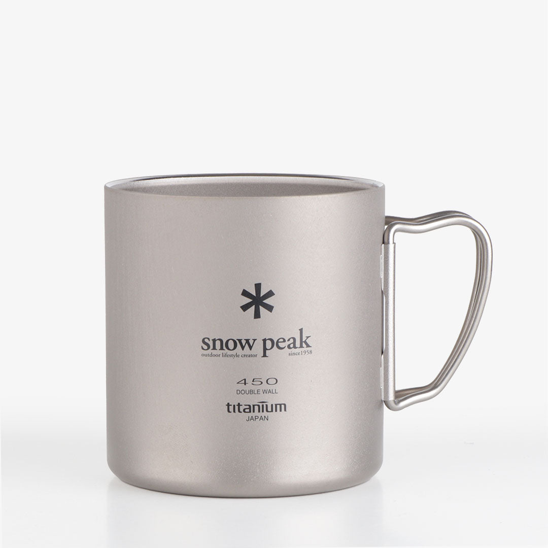 Snow Peak Ti-Double Wall 450 Mug, Titanium, Detail Shot 1