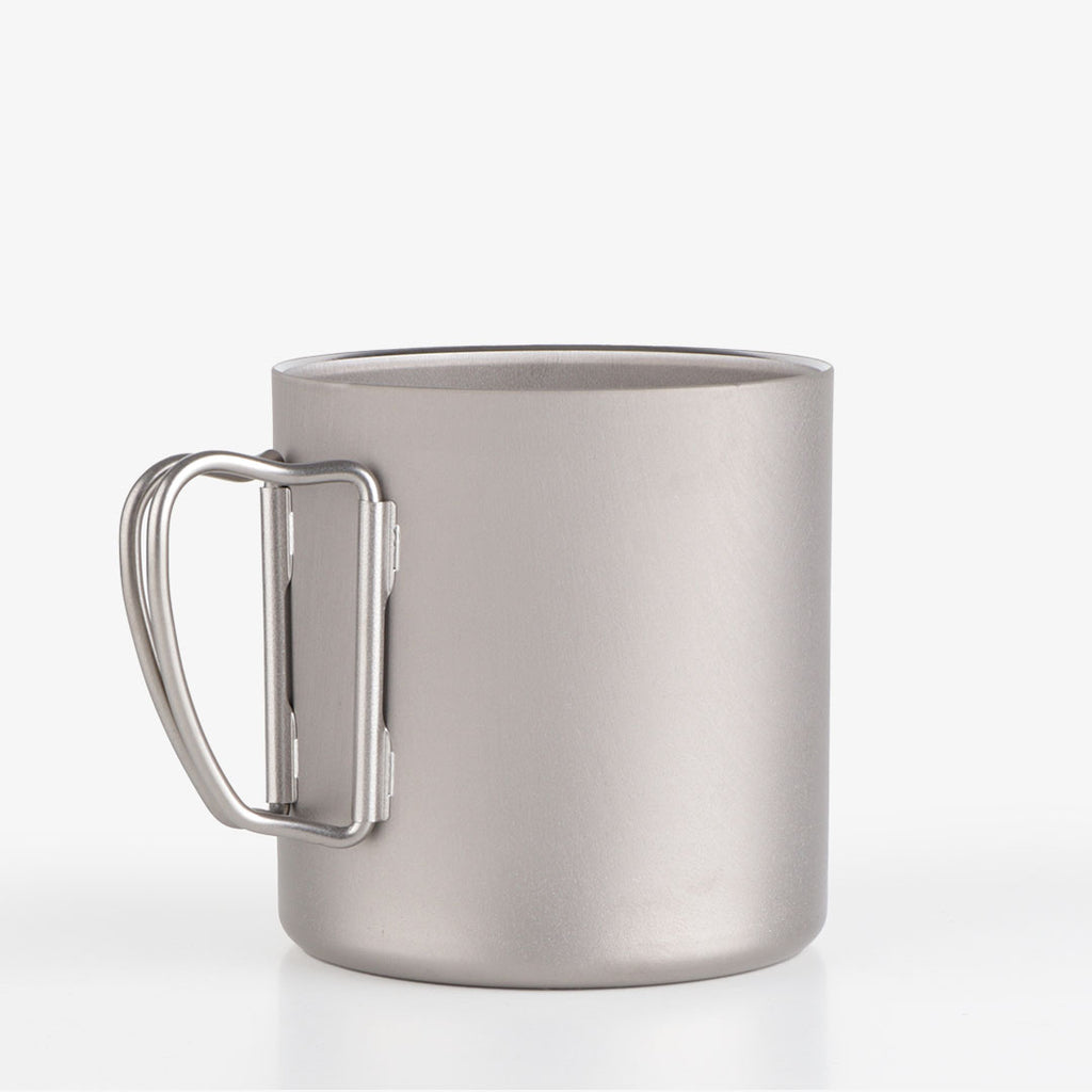 Snow Peak Ti-Double Wall 450 Mug, Titanium, Detail Shot 2