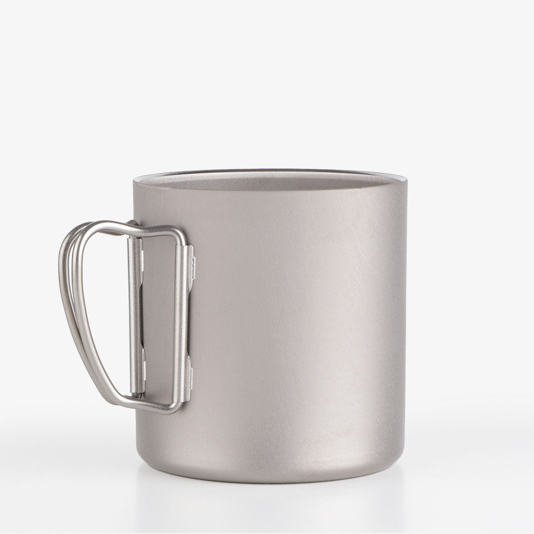 Snow Peak Ti-Double Wall 450 Mug, Titanium, Detail Shot 2