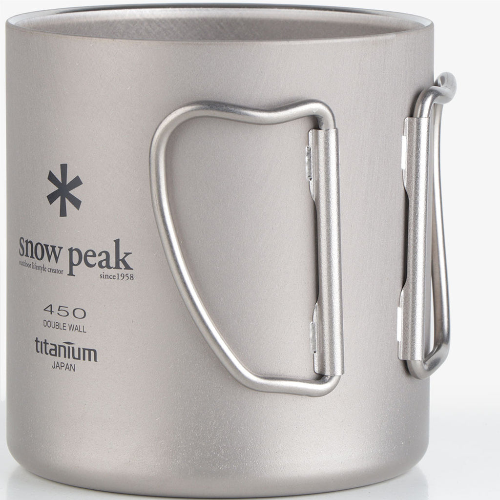 Snow Peak Ti-Double Wall 450 Mug, Titanium, Detail Shot 4