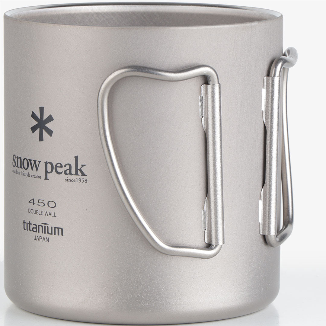 Snow Peak Ti-Double Wall 450 Mug, Titanium, Detail Shot 4