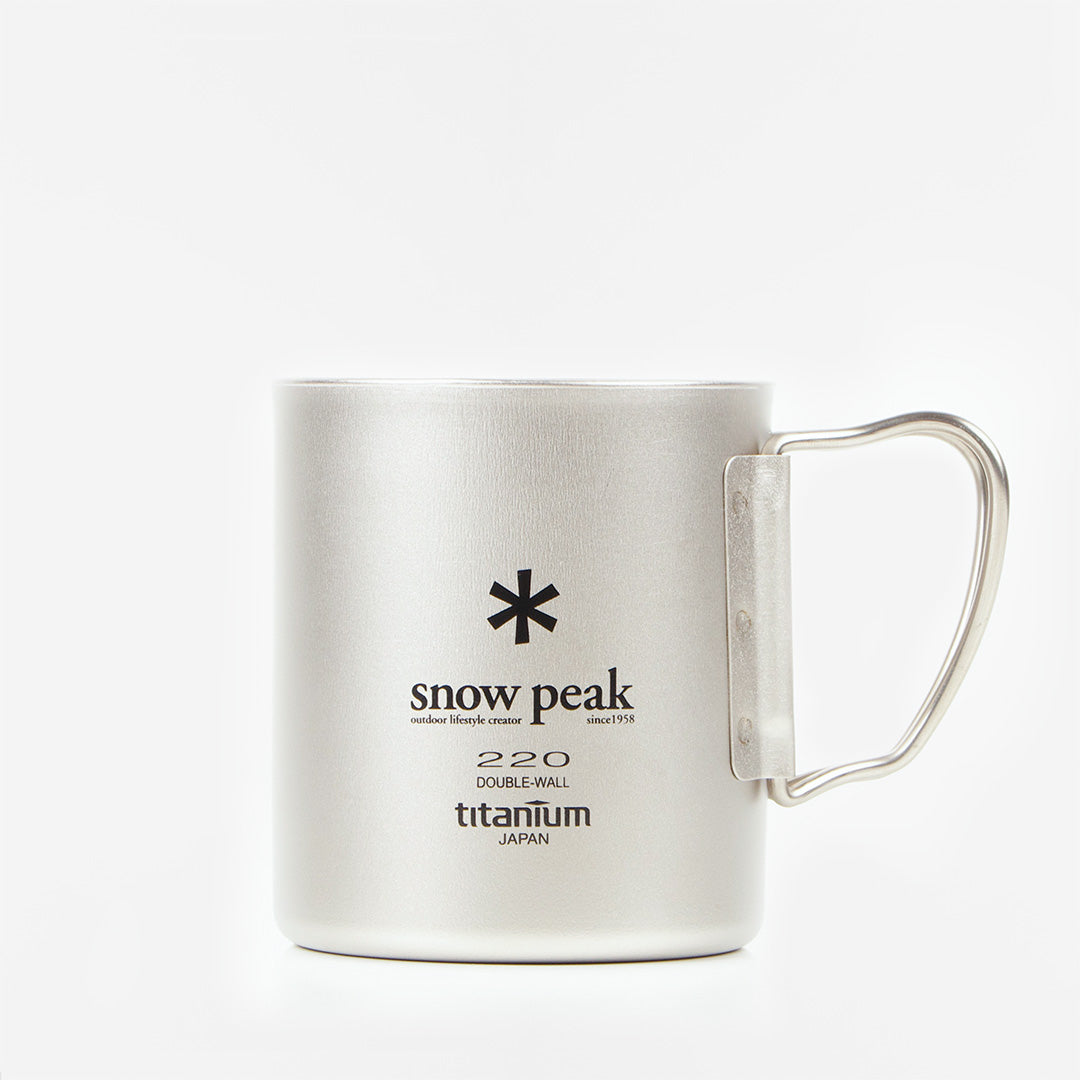Snow Peak Titanium Double Wall 220 Mug, Titanium, Detail Shot 1