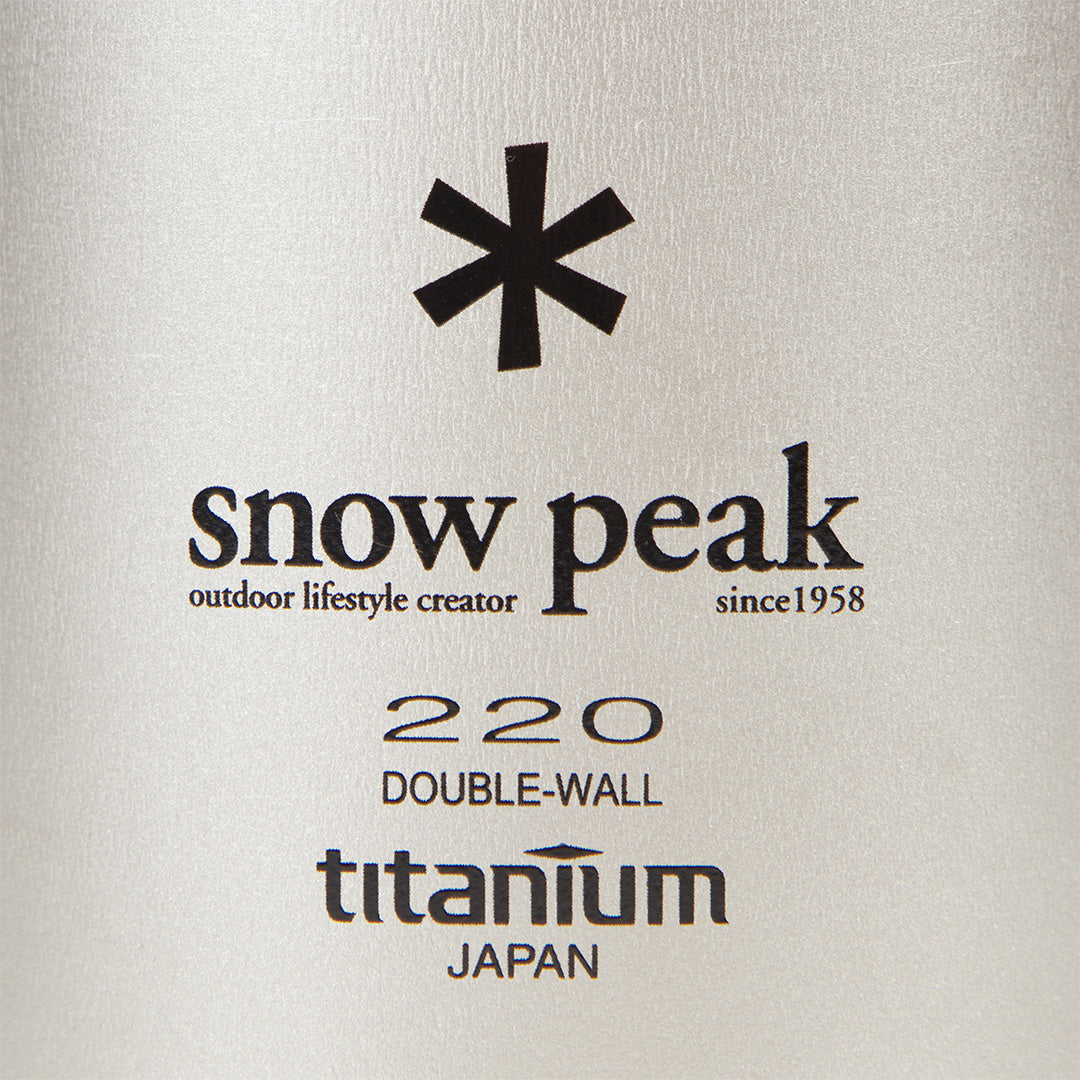 main Snow Peak Titanium Double Wall 220 Mug, Titanium, Detail Shot 3
