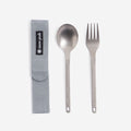 Snow Peak Titanium Fork & Spoon Set, Titanium, Detail Shot 3