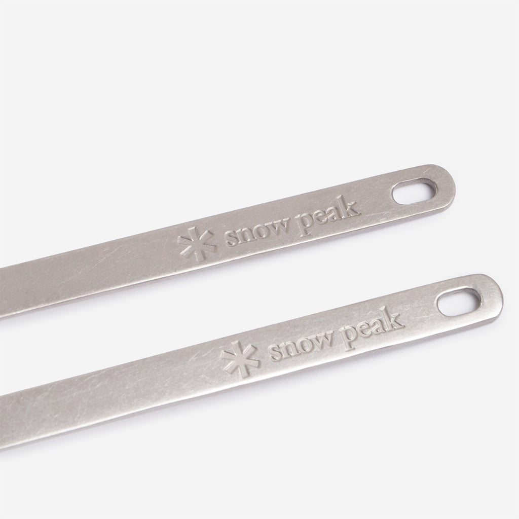 Snow Peak Titanium Fork & Spoon Set, Titanium, Detail Shot 5