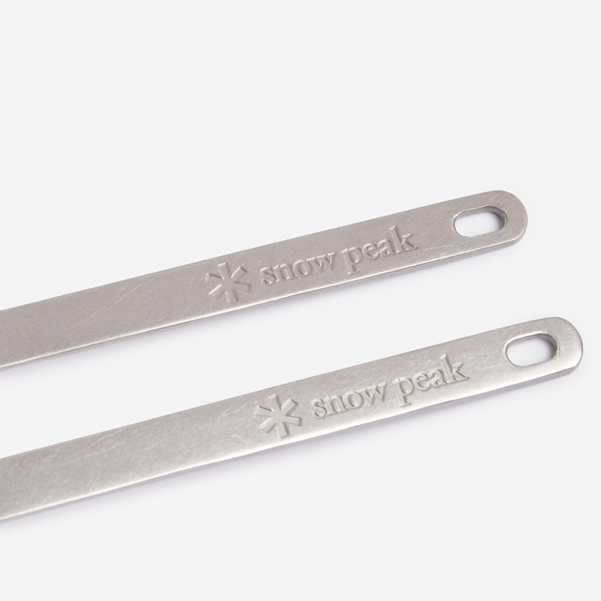 Snow Peak Titanium Fork & Spoon Set, Titanium, Detail Shot 5