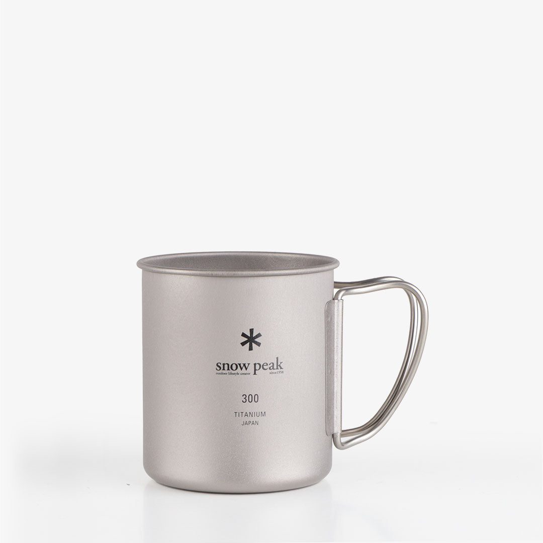 Snow Peak Titanium Single Wall 300 Mug, Stainless Steel, Detail Shot 1