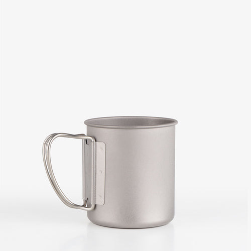Snow Peak Titanium Single Wall 300 Mug, Stainless Steel, Detail Shot 2