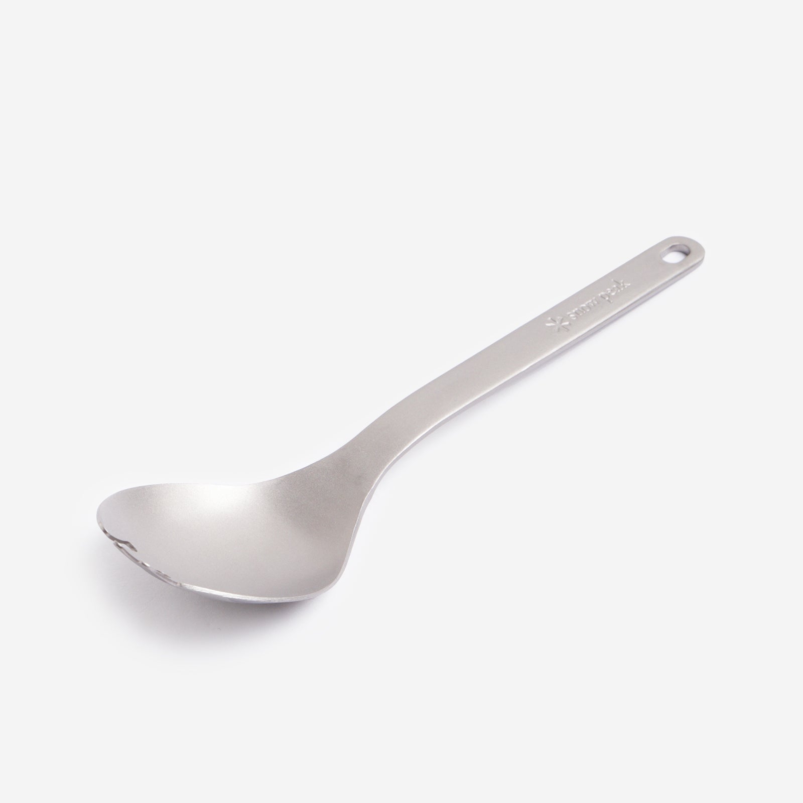 Snow Peak Titanium Spork, Stainless Silver, Detail Shot 2