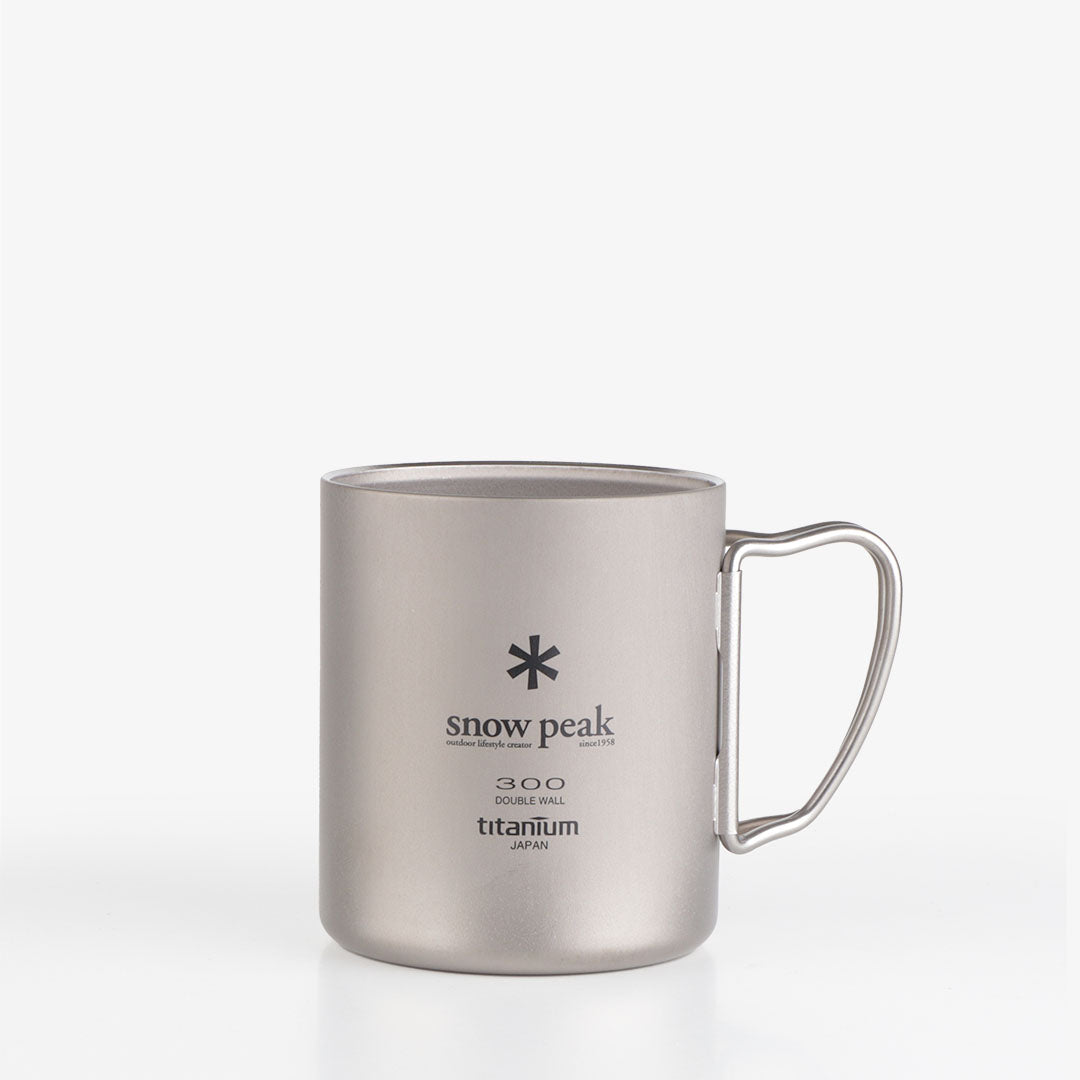 Snow Peak Titanium Double Wall 300 Mug, Titanium, Detail Shot 1