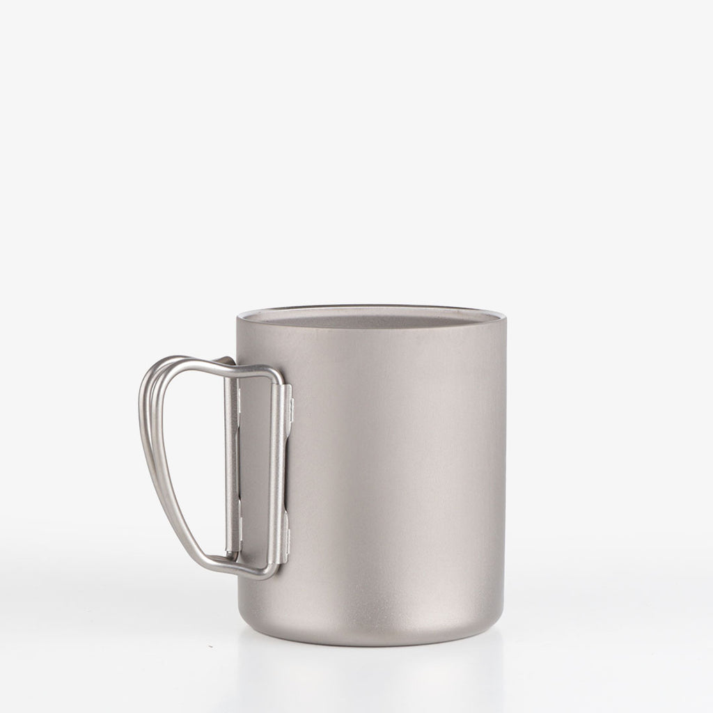 Snow Peak Titanium Double Wall 300 Mug, Titanium, Detail Shot 2