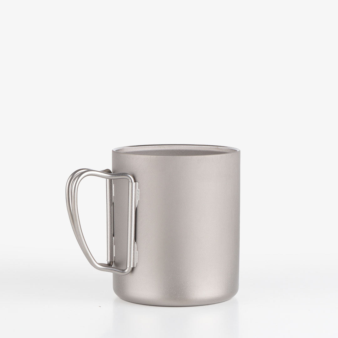 Snow Peak Titanium Double Wall 300 Mug, Titanium, Detail Shot 2