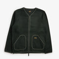 Stan Ray Wool Fleece Cardigan, Botanical Green, Detail Shot 1