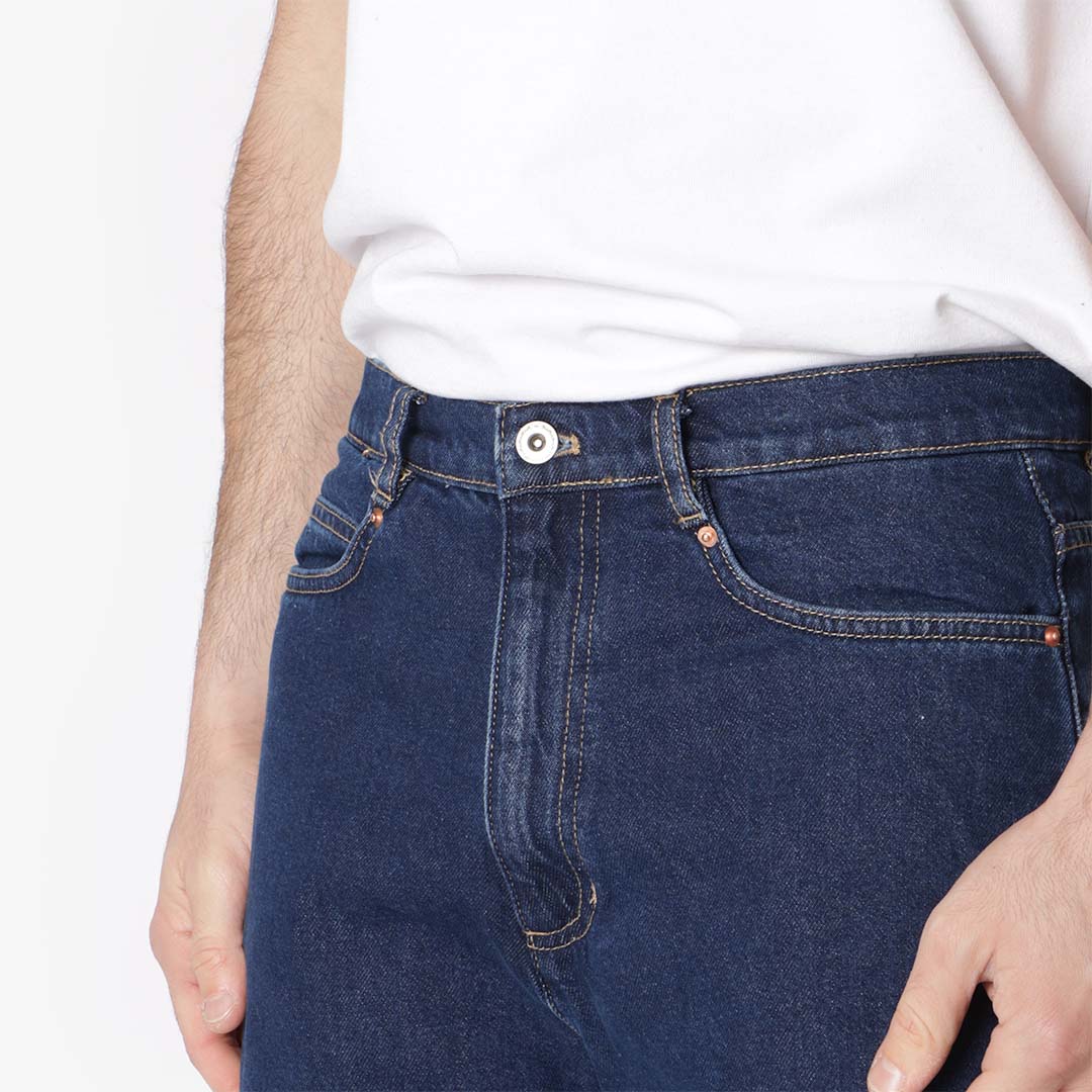 Stan Ray 5 Pocket Straight Jeans, Single Rinse Denim, Detail Shot 3