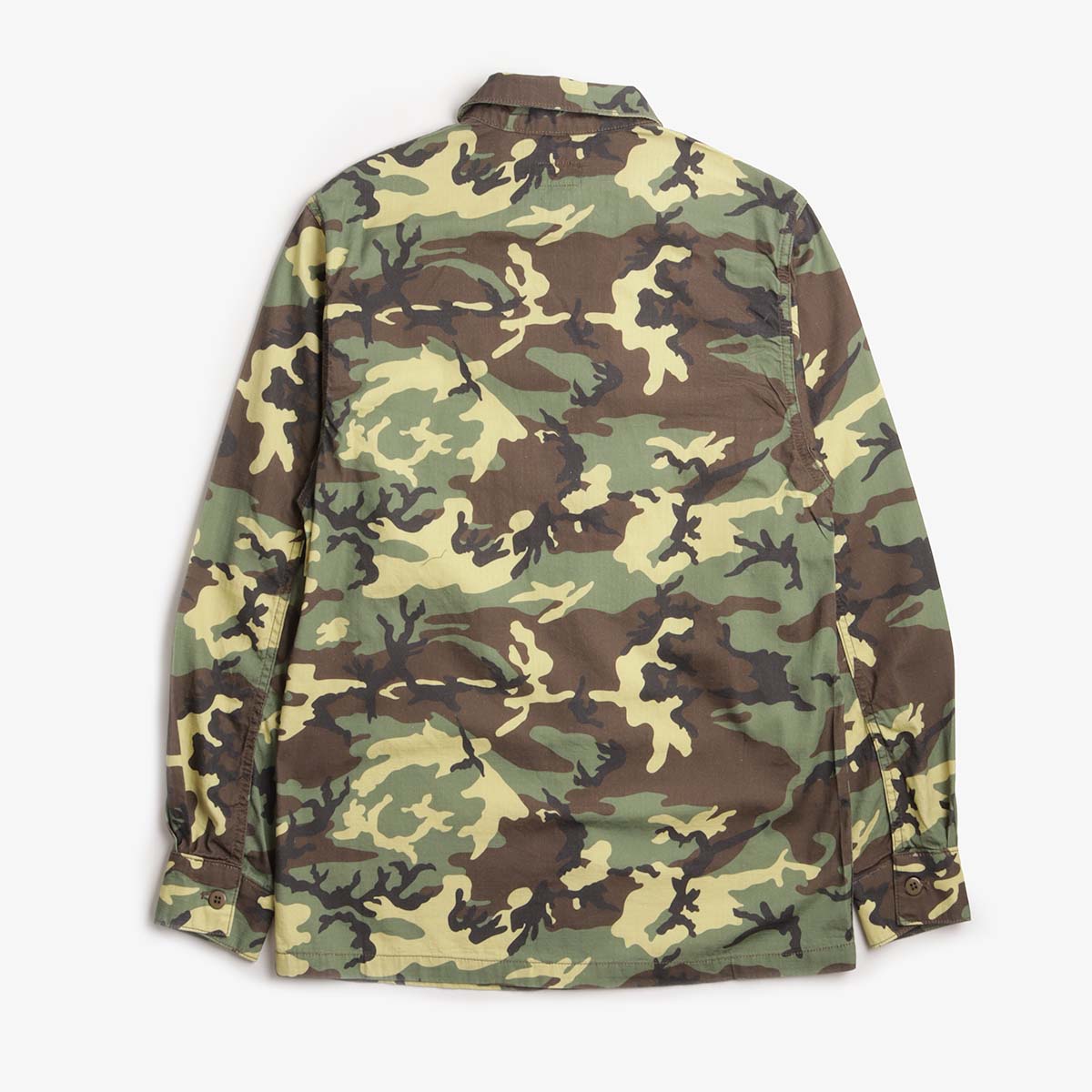 main Stan Ray CPO Shirt, Woodland DPM Ripstop, Detail Shot 2