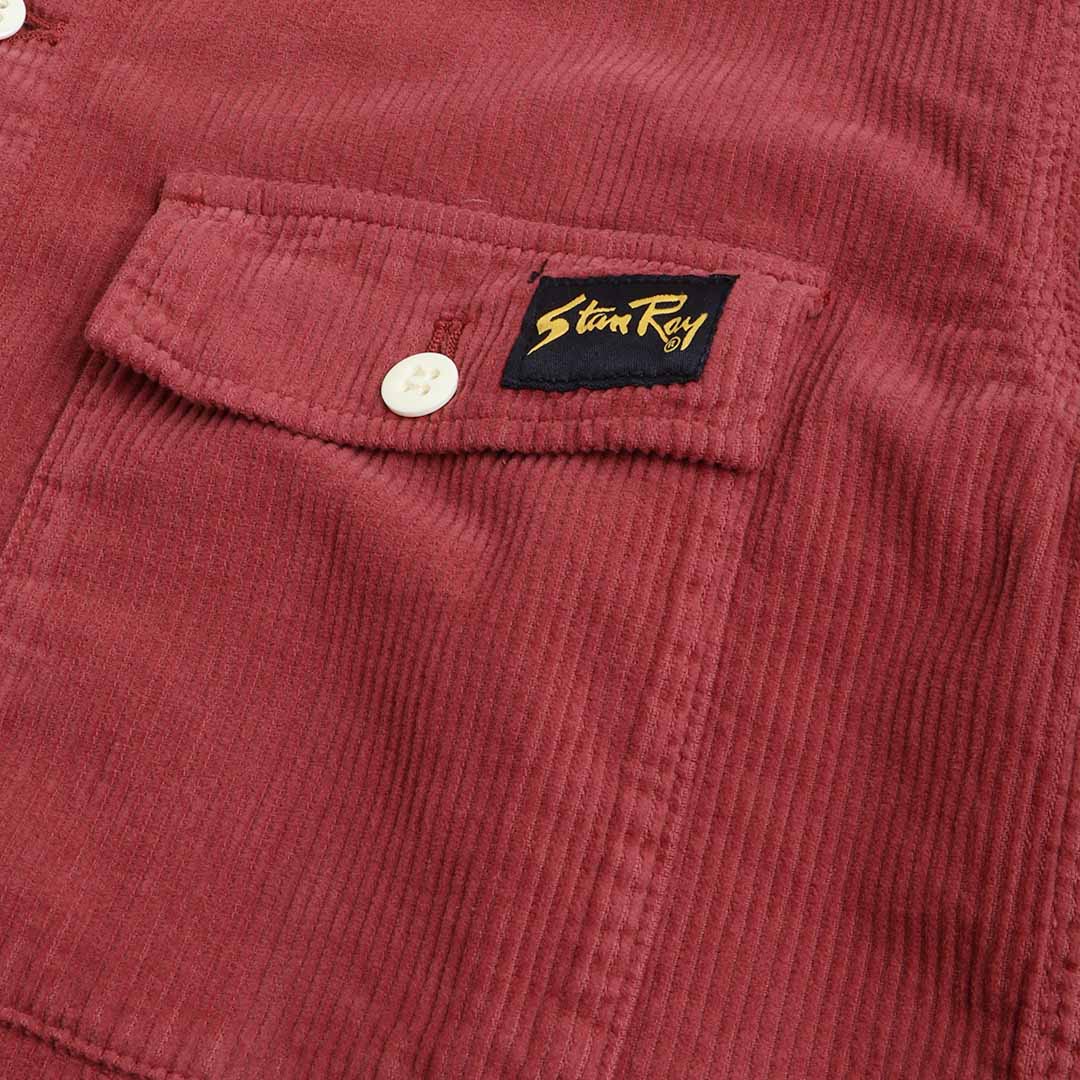 Stan Ray CPO Shirt, Cranberry Cord, Detail Shot 3