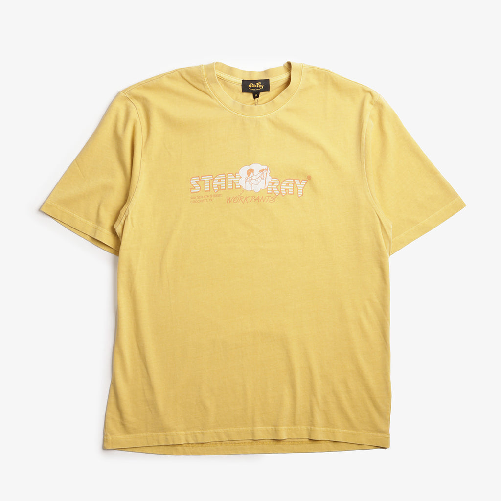 Stan Ray Crockett Pants T-Shirt, Olivenite, Detail Shot 1