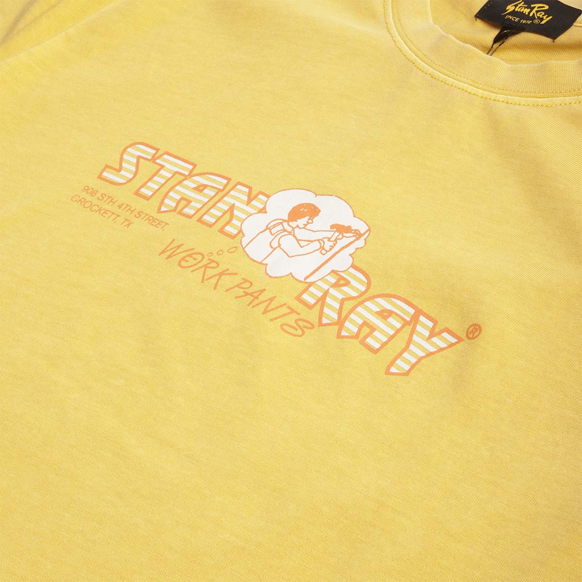 Stan Ray Crockett Pants T-Shirt, Olivenite, Detail Shot 2