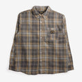 Stan Ray Flannel Shirt, Charcoal Plaid, Detail Shot 1