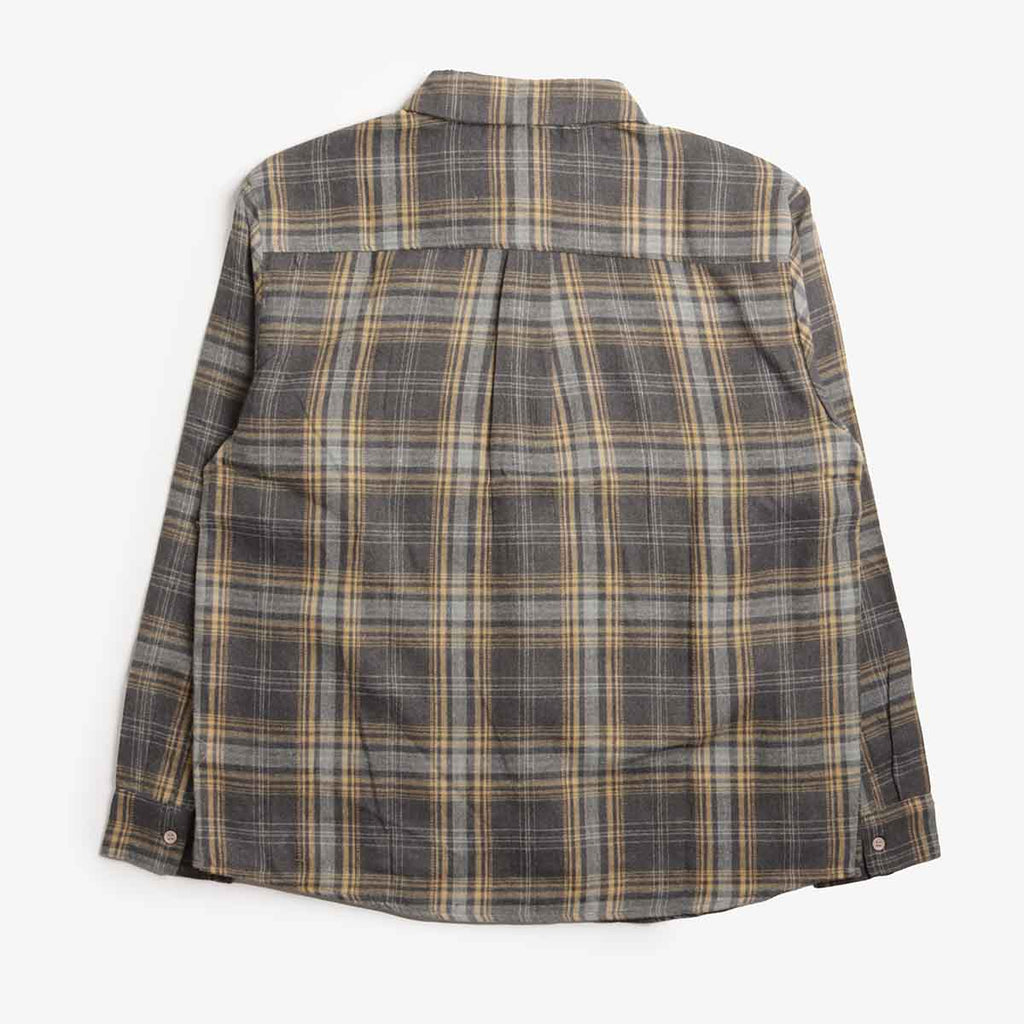 Stan Ray Flannel Shirt, Charcoal Plaid, Detail Shot 4