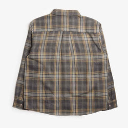 thumbnail Stan Ray Flannel Shirt, Charcoal Plaid, Detail Shot 4