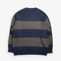 thumbnail Stan Ray Knitted Sweater, Navy Charcoal Border Stripe, Detail Shot 2