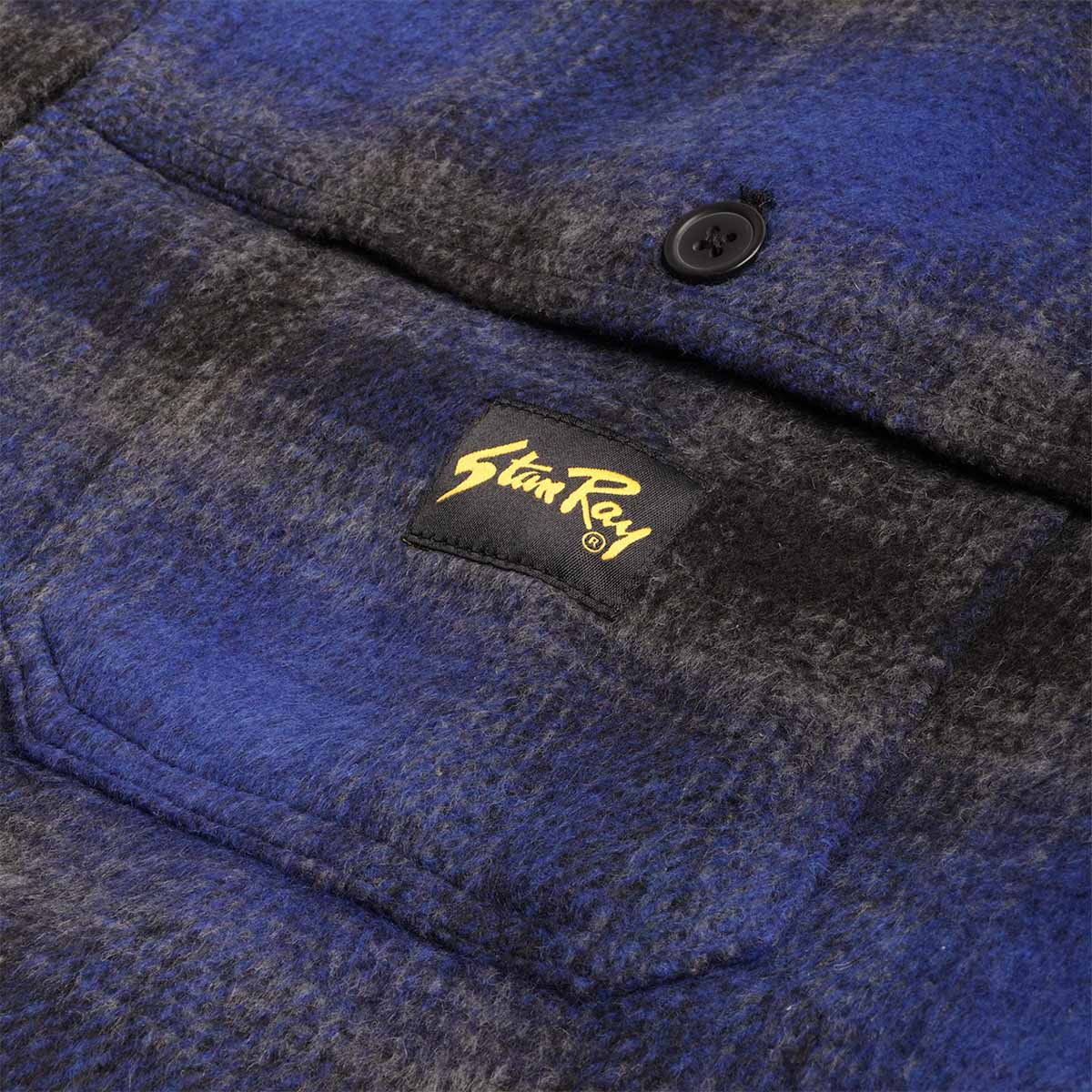 main Stan Ray Mackinaw Jacket, Navy Plaid, Detail Shot 3