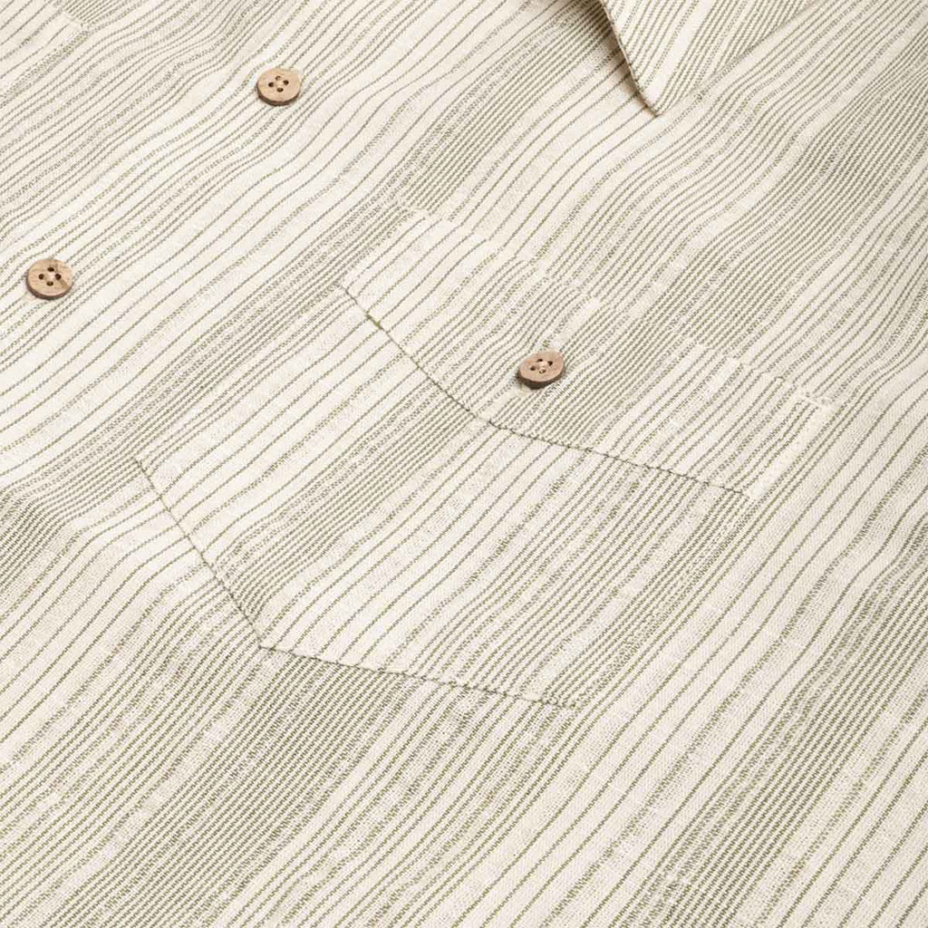 Stan Ray Mexicali Shirt, Green Stripe, Detail Shot 3
