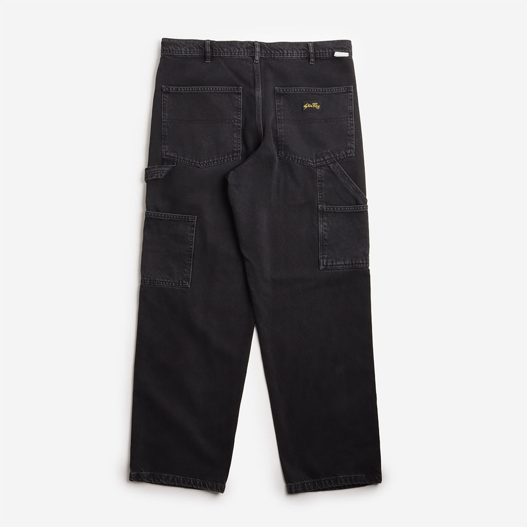 Stan Ray OG Painter Pant, Stonewashed Black Denim, Detail Shot 2