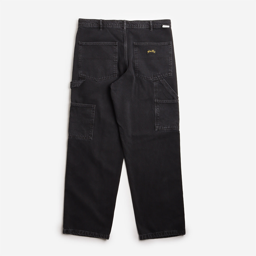 Stan Ray OG Painter Pant, Stonewashed Black Denim, Detail Shot 2