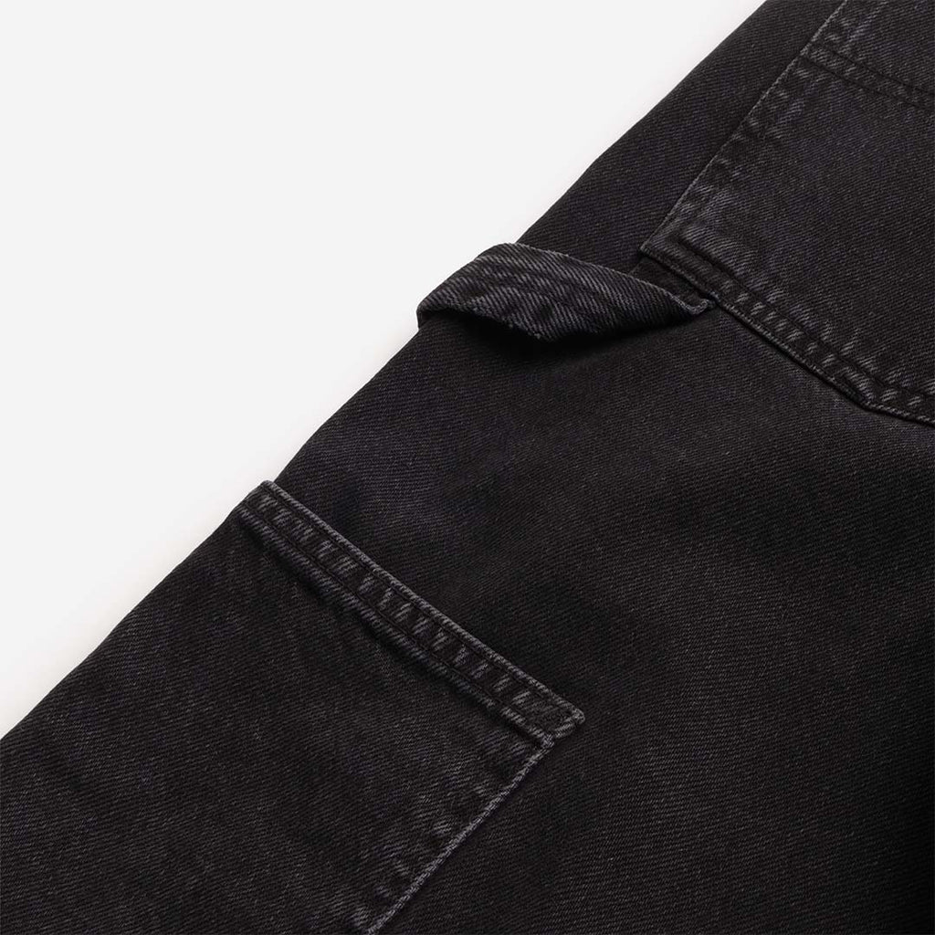 Stan Ray OG Painter Pant, Stonewashed Black Denim, Detail Shot 5