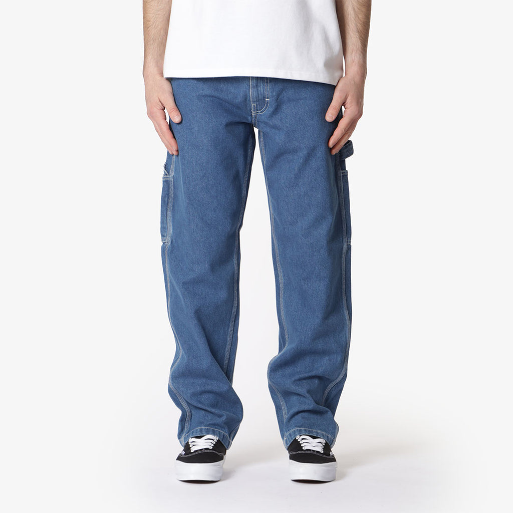 Stan Ray OG Painter Pant, Mid Stonewash Denim, Detail Shot 1