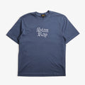 Stan Ray Olde Script T-Shirt, Washed Navy, Detail Shot 1