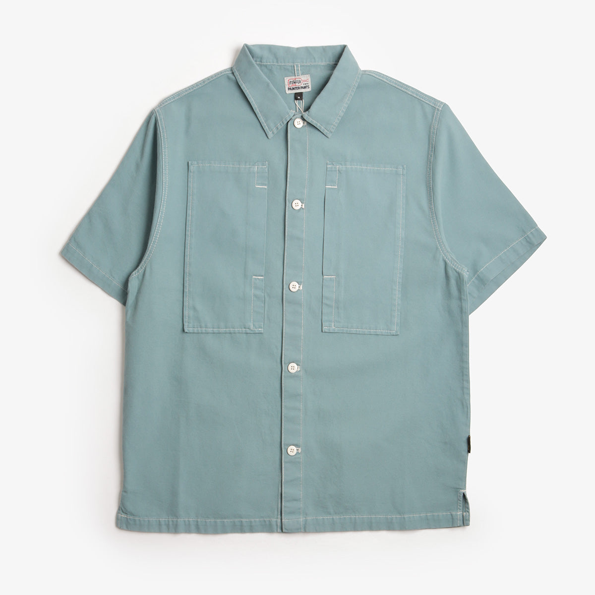 Stan Ray Painter Shirt, Brittany Blue Canvas, Detail Shot 1