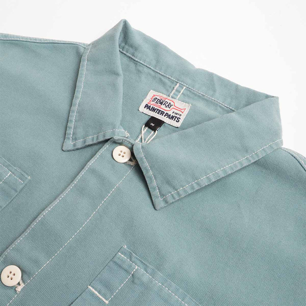 Stan Ray Painter Shirt, Brittany Blue Canvas, Detail Shot 3