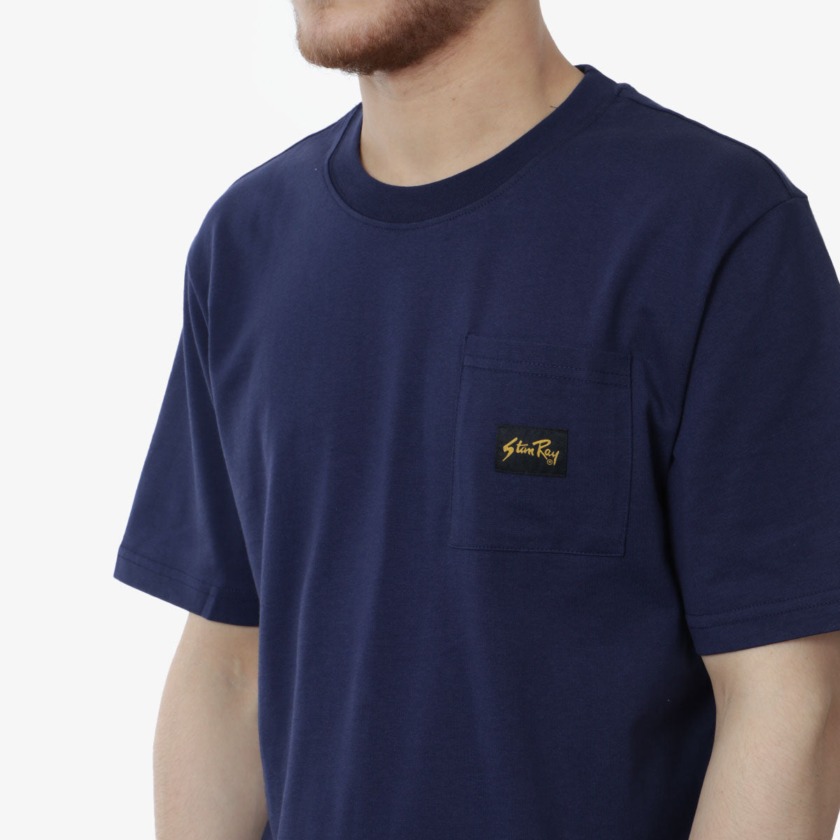 Stan Ray Patch Pocket T-Shirt, Navy, Detail Shot 2