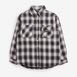 Stan Ray Quilted Plaid Overshirt - Black