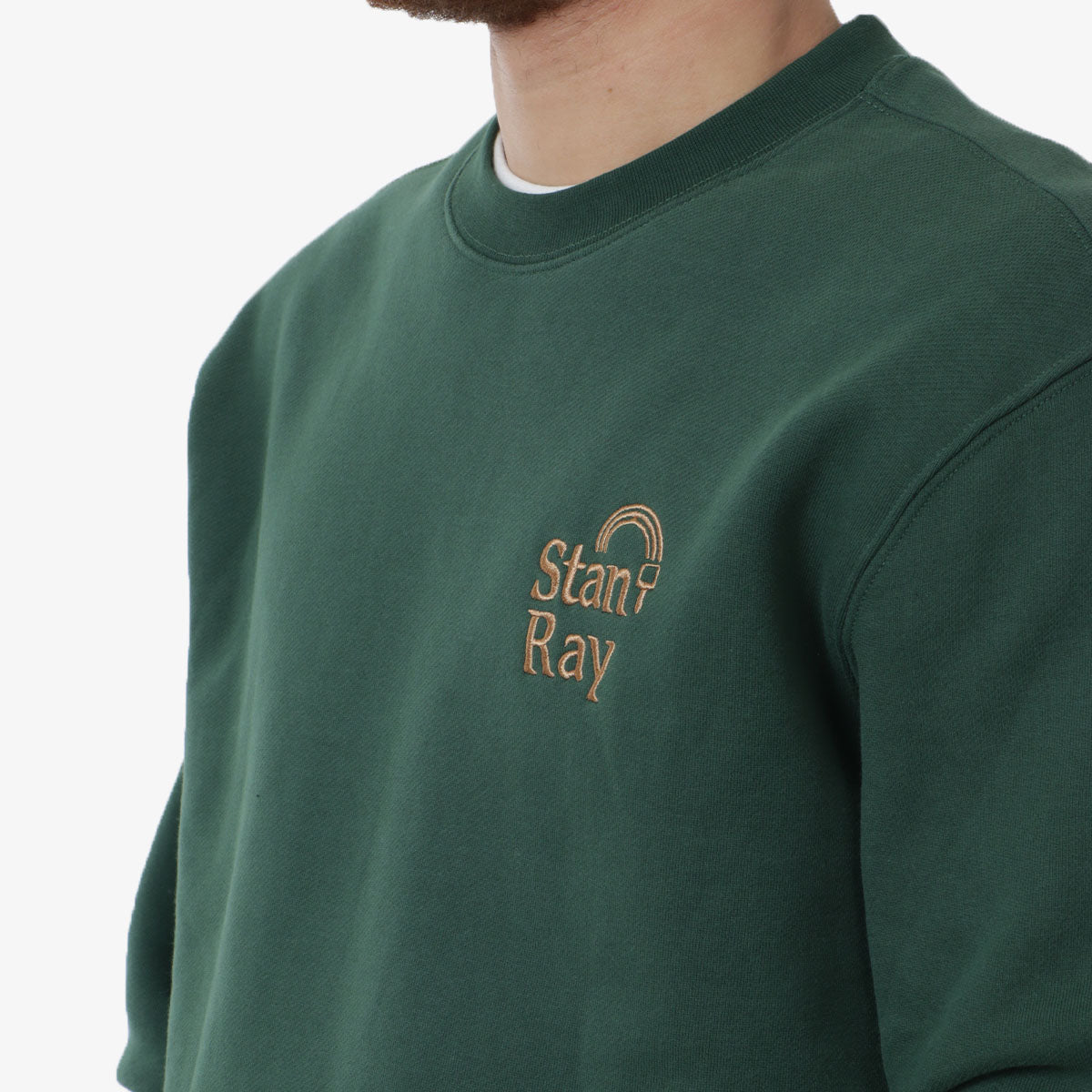 Stan Ray Ray-Bow Crew Sweatshirt, Racing Green, Detail Shot 2