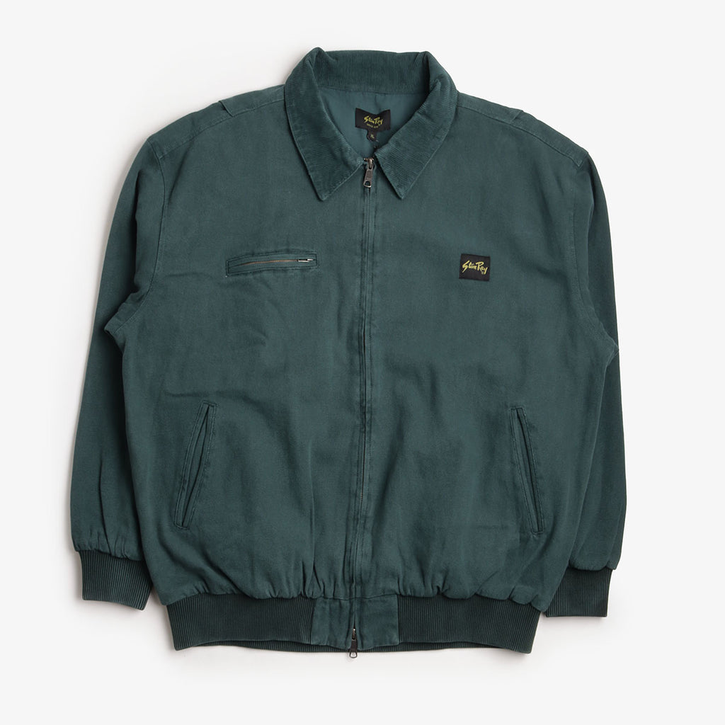 Stan Ray Roughneck Collared Bomber Jacket, Washed Botanical, Detail Shot 1