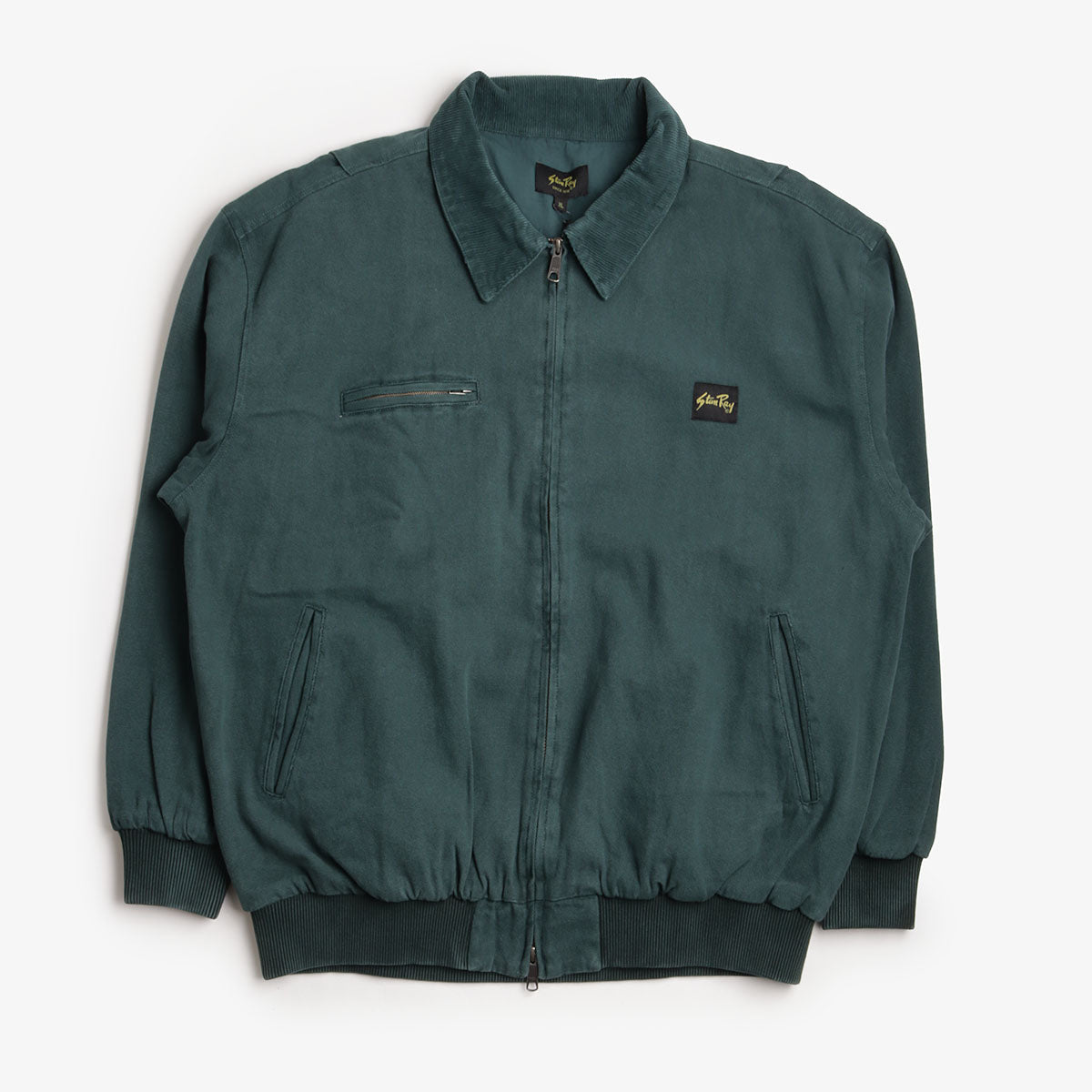 Stan Ray Roughneck Collared Bomber Jacket, Washed Botanical, Detail Shot 1